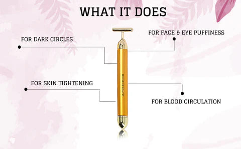 Gold Vibrating Electric Facial Massage Roller 🔥