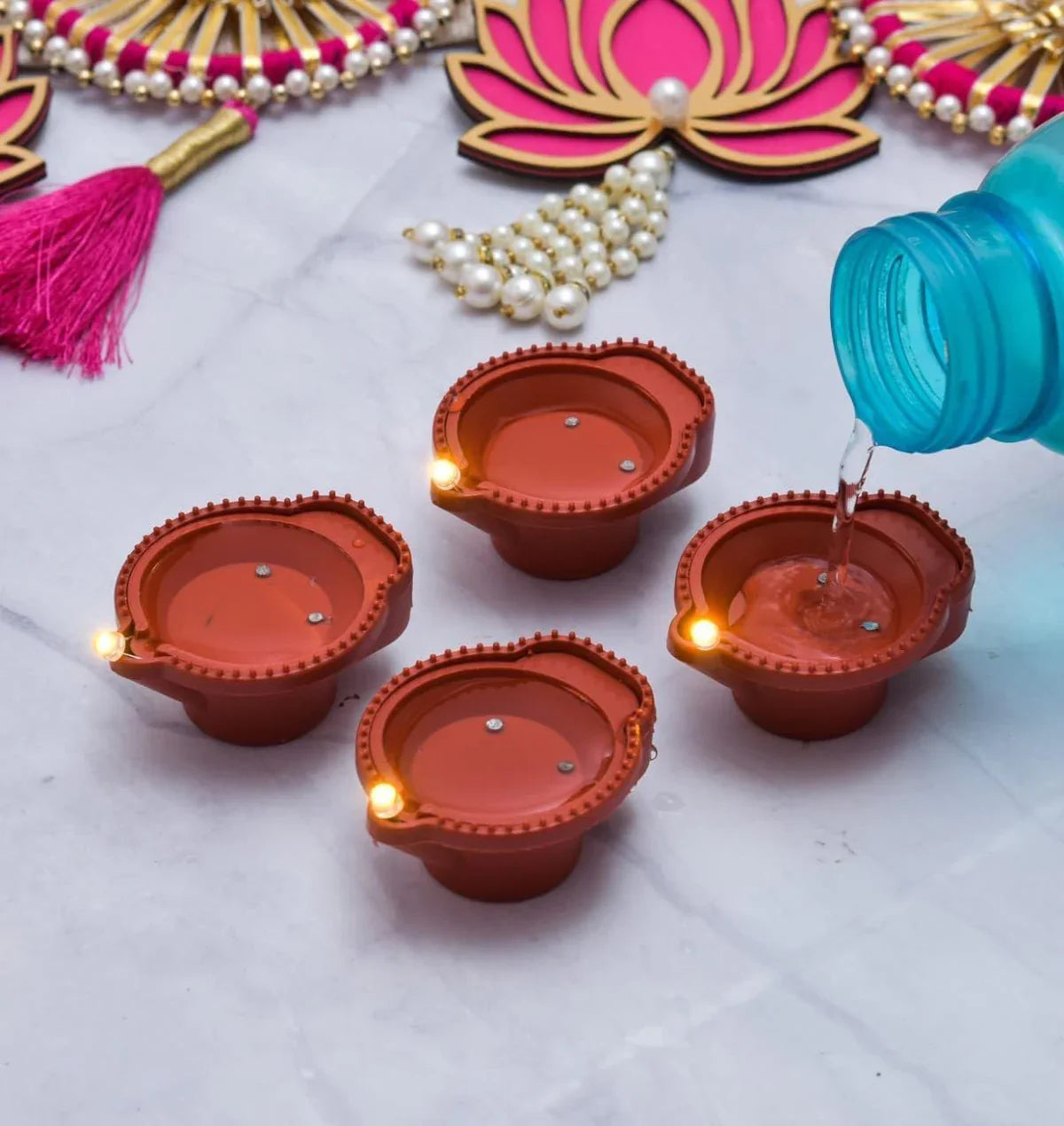Reusable Water Sensor LED Diya 🪔 (🔥 Diwali Offer Limited Stock 🔥)