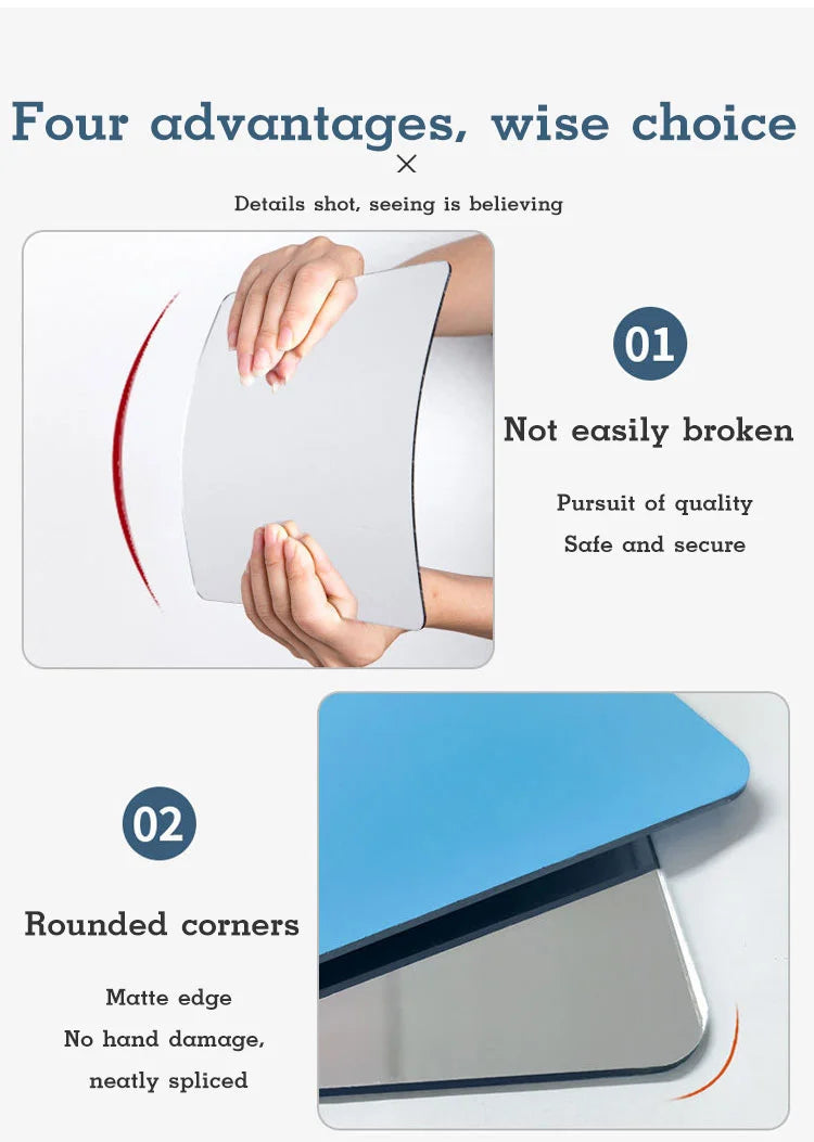 Shatter-proof Self Adhesive Wall Acrylic Mirror (Buy 1 Get 1 Free) 🔥