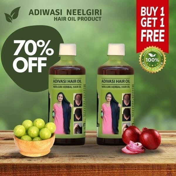 Adivasi Herbal Hair Oil (BUY 1, GET 1 FREE) ๐๐ฅ