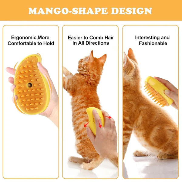 3 in 1 Pet Grooming Steam Brush for Dogs & Cats ๐ ๐