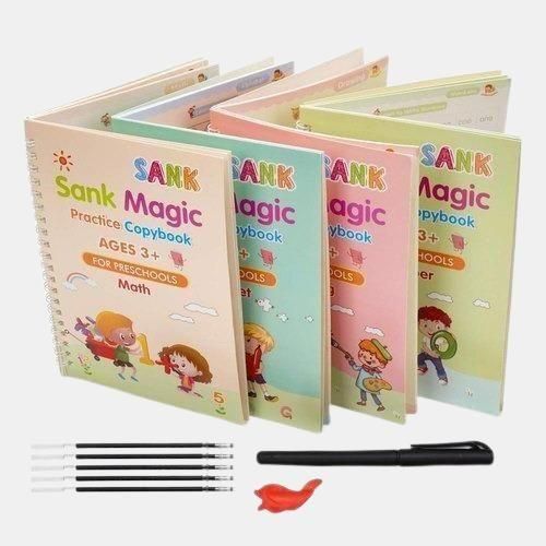Reusable Magic Handwriting Practice Book (1 Set of 4 Books) ๐๐