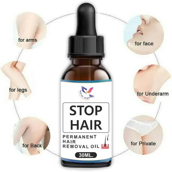Painless & Natural Permanent Hair Removal Oil for Men & Women ✨