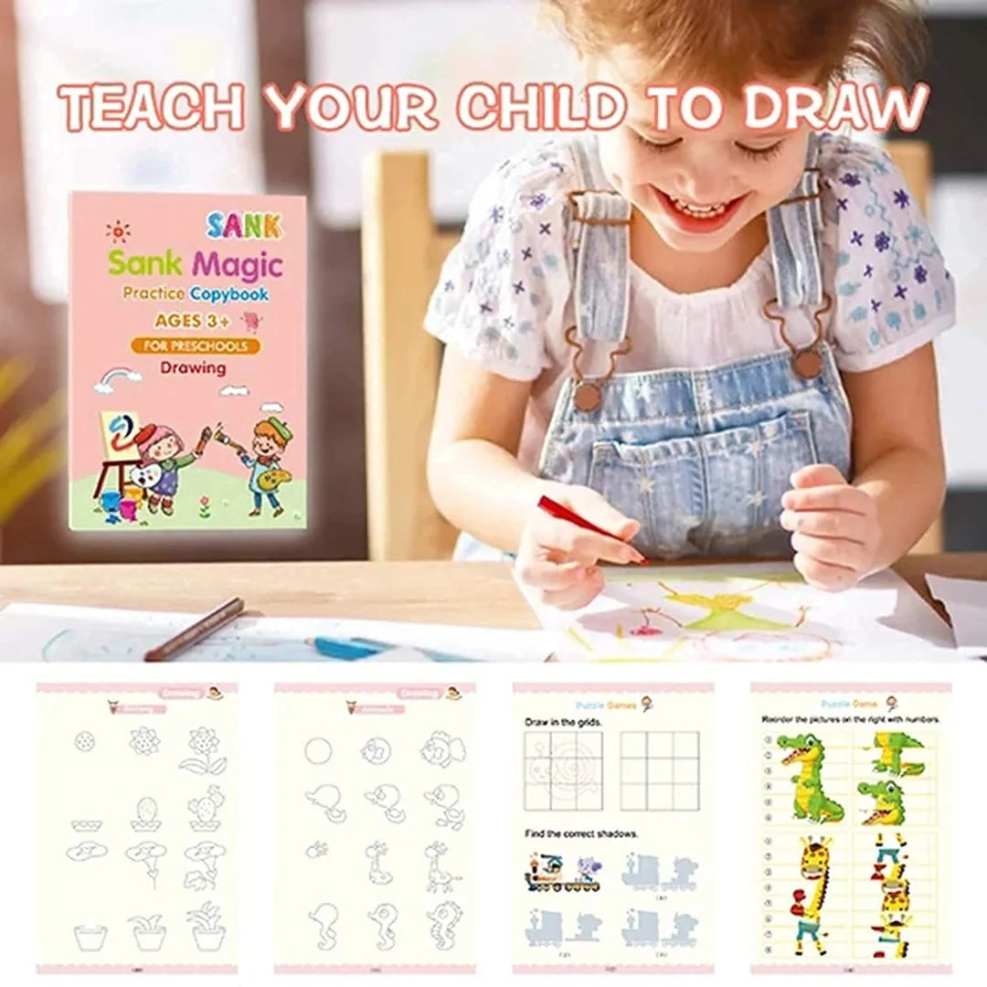 3D Groove Magic Book Set With Digital Writing Pad 📚🖊️