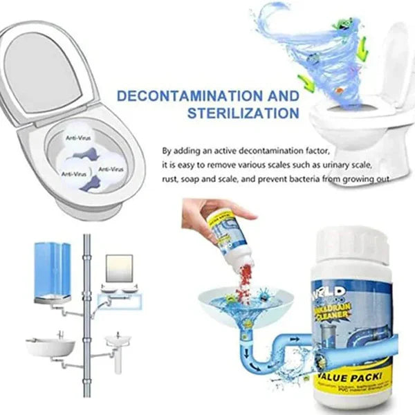Powerful Sink & Drain Cleaner Powder (Buy 1 Get 1 Free) 🫧🧽
