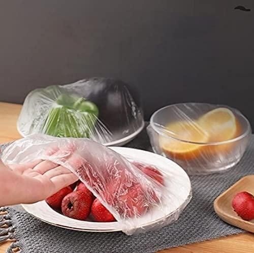 ๐ Reusable Fresh Keeping Bags - Elastic Food Storage Plastic Covers (Pack of 100) ๐ฅ