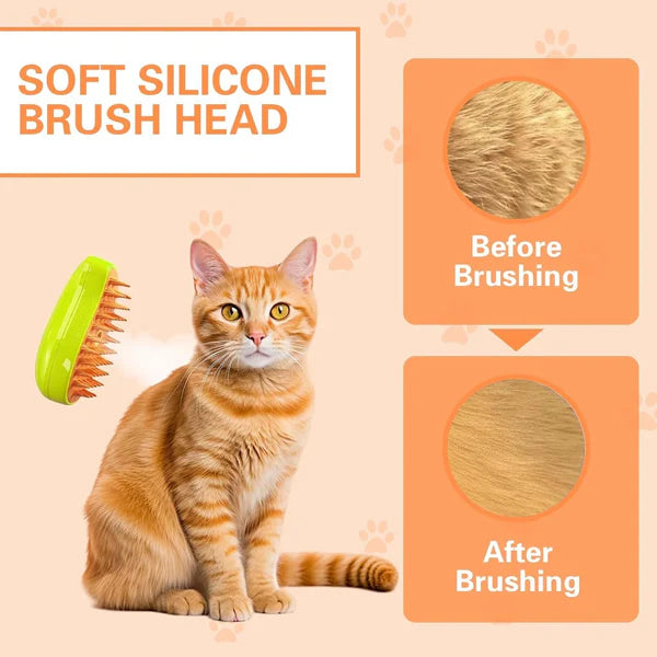 3 in 1 Pet Grooming Steam Brush for Dogs & Cats ๐ ๐