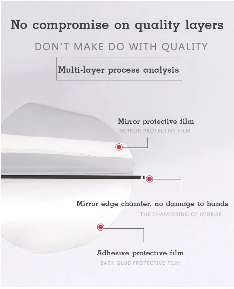 Shatter-proof Self Adhesive Wall Acrylic Mirror (Buy 1 Get 1 Free) 🔥