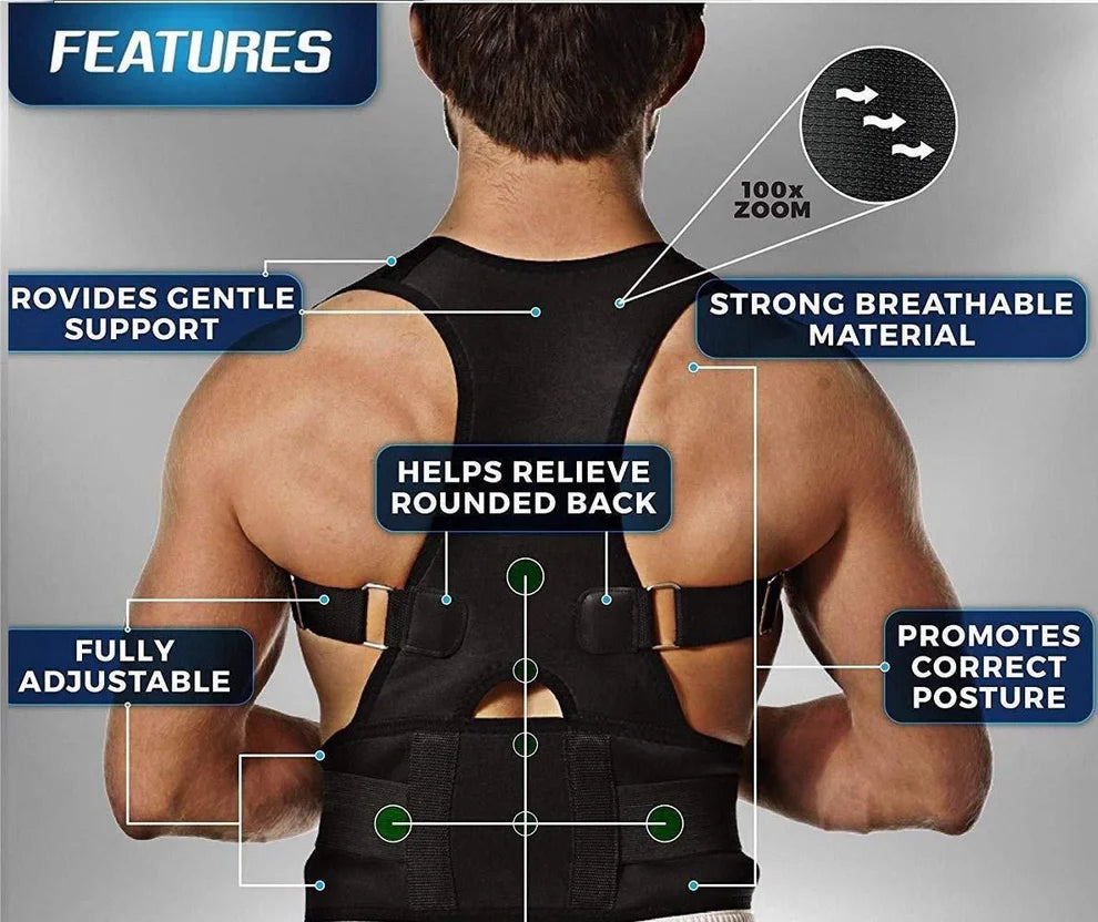 Posture Corrector Belt For Spine Support And Back Pain - Universal Free Size For Men & Women ✅
