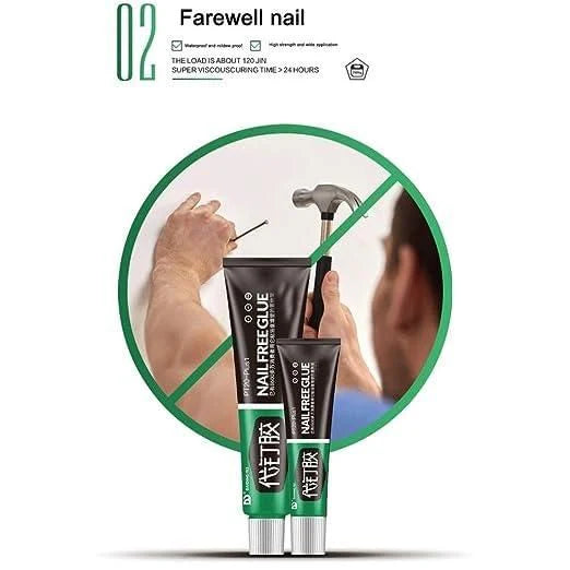 🛠️ Heavy Duty Nail Free Adhesive Glue (Buy 1 Get 1 FREE) 🔥