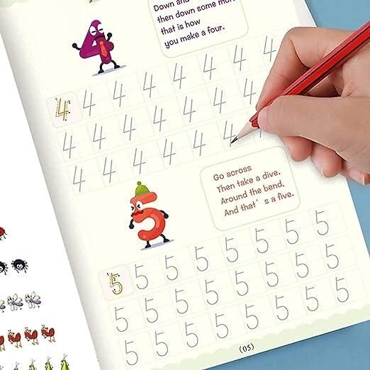 Reusable Magic Handwriting Practice Book (1 Set of 4 Books) ๐๐