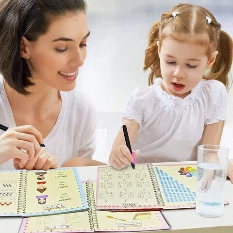 Reusable Magic Handwriting Practice Book (1 Set of 4 Books) ๐๐