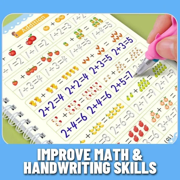 Reusable Magic Handwriting Practice Book (1 Set of 4 Books) ๐๐