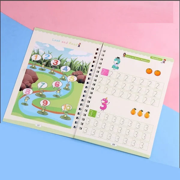 Reusable Magic Handwriting Practice Book (1 Set of 4 Books) ๐๐