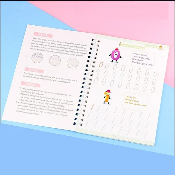 Reusable Magic Handwriting Practice Book (1 Set of 4 Books) ๐๐