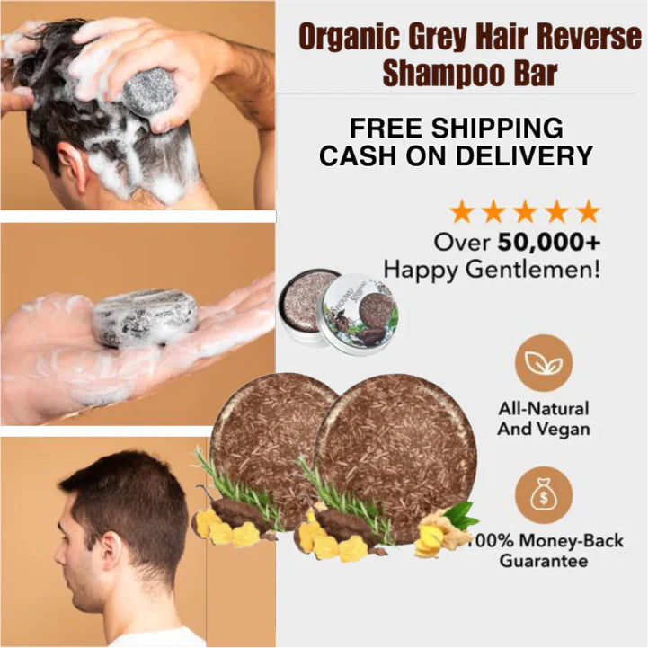 Naturally Made Organic Grey Reverse Shampoo Bar (Buy 1 Get 1 Free 😍) 🔥 Limited Time Offer 🔥
