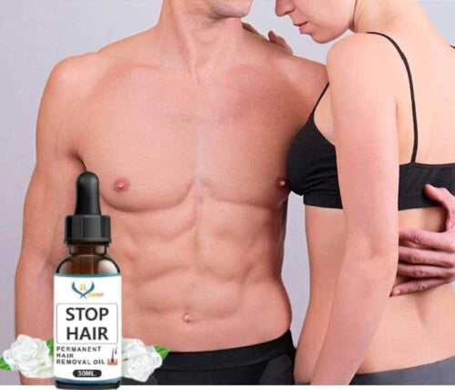 Painless & Natural Permanent Hair Removal Oil for Men & Women ✨
