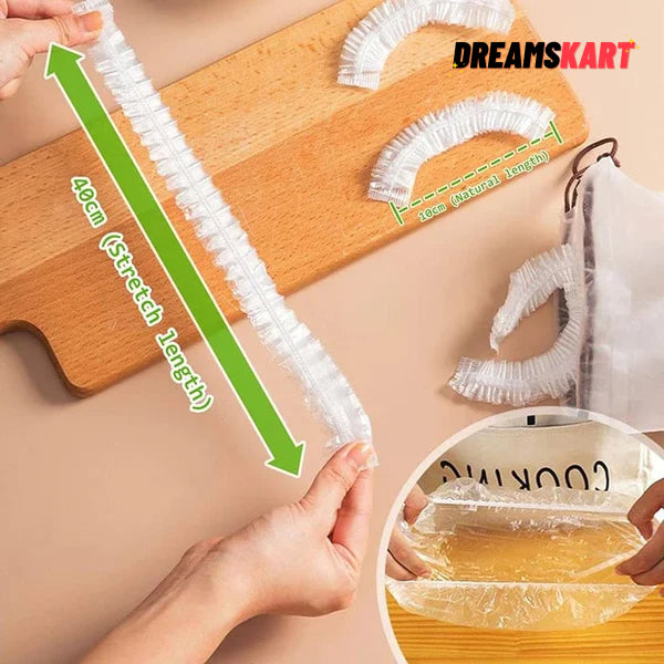 ๐ Reusable Fresh Keeping Bags - Elastic Food Storage Plastic Covers (Pack of 100) ๐ฅ