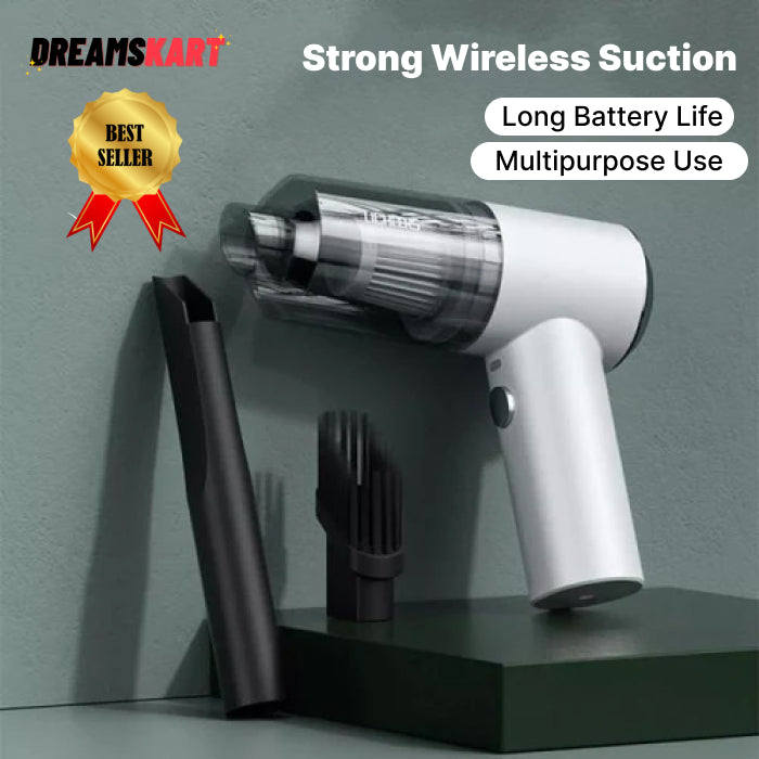 2 in 1 Portable Wireless Vacuum Cleaner - Rechargeable Battery Air Duster 💯