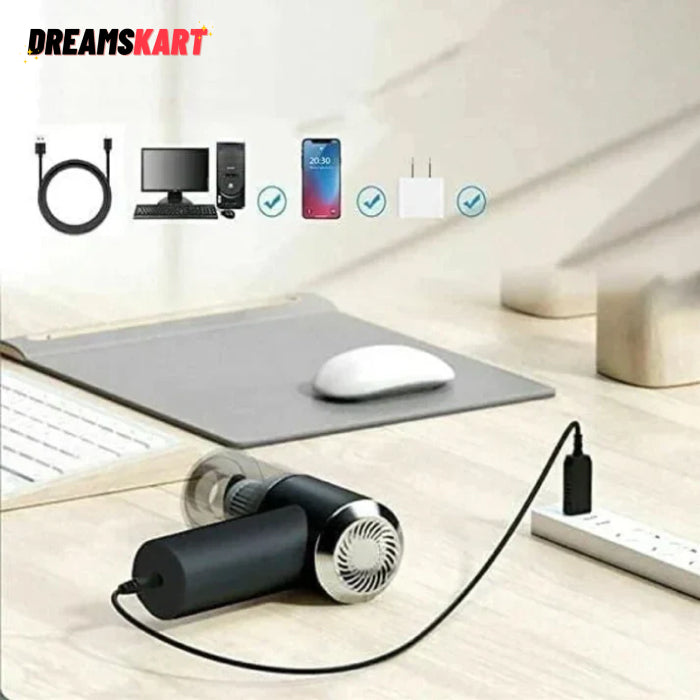 2 in 1 Portable Wireless Vacuum Cleaner - Rechargeable Battery Air Duster 💯