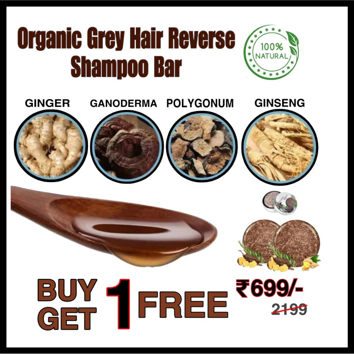 Naturally Made Organic Grey Reverse Shampoo Bar (Buy 1 Get 1 Free 😍) 🔥 Limited Time Offer 🔥