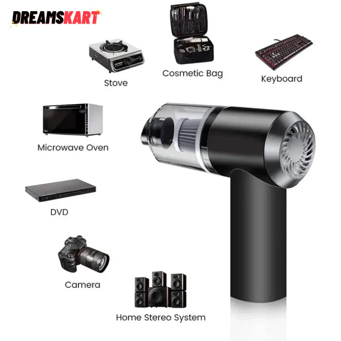2 in 1 Portable Wireless Vacuum Cleaner - Rechargeable Battery Air Duster 💯
