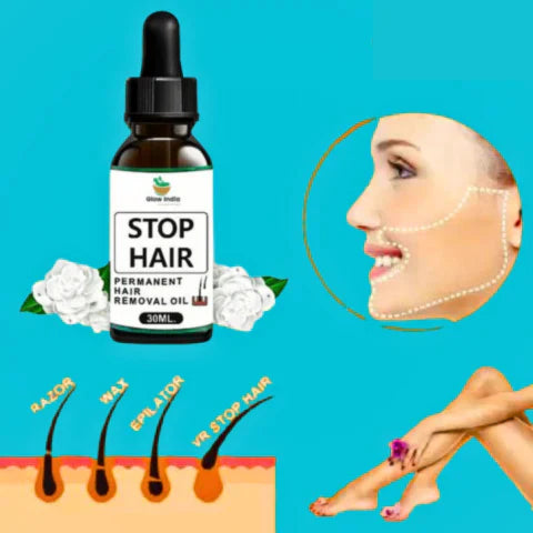 Painless & Natural Permanent Hair Removal Oil for Men & Women ✨