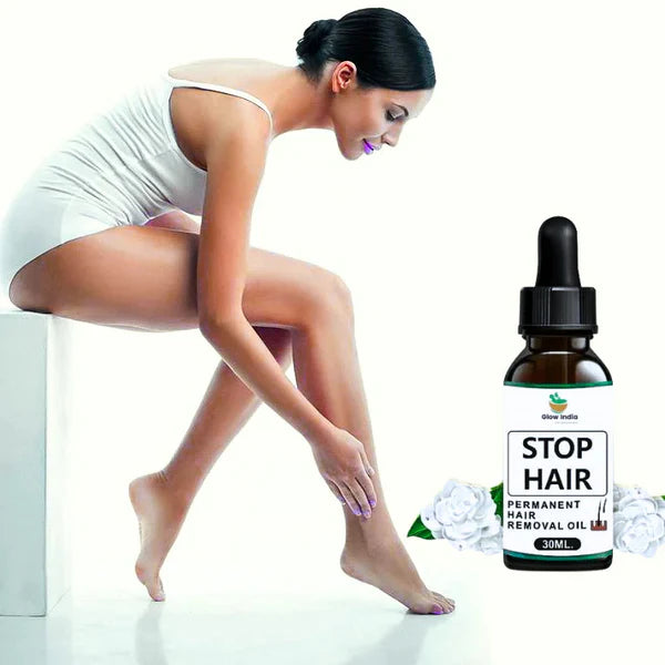 Painless & Natural Permanent Hair Removal Oil for Men & Women ✨