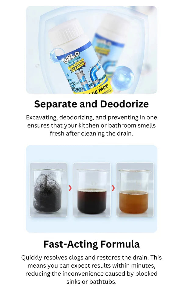 Powerful Sink & Drain Cleaner Powder (Buy 1 Get 1 Free) 🫧🧽