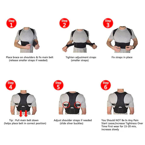 Posture Corrector Belt For Spine Support And Back Pain - Universal Free Size For Men & Women ✅