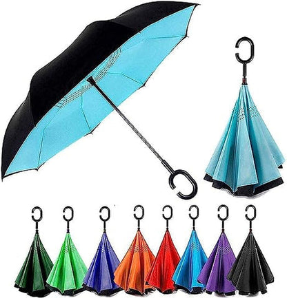 Dual-Layer Reverse Folding Umbrella ☂️💧