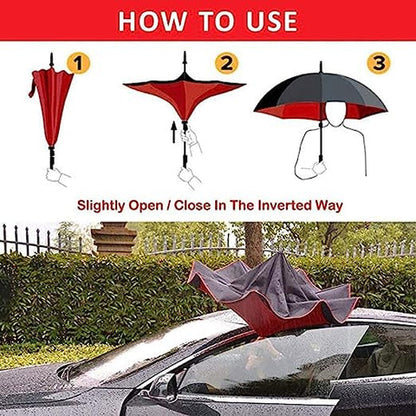 Dual-Layer Reverse Folding Umbrella ☂️💧