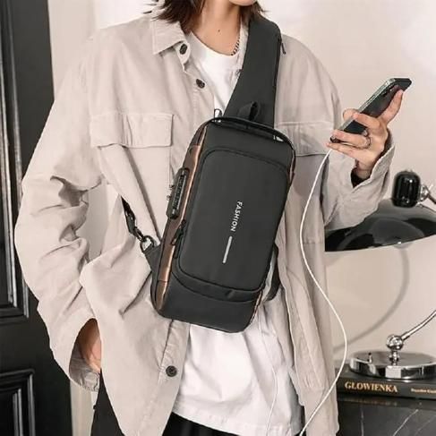 Anti-Theft USB Enabled Luxury Crossbody Sling Bag for Men and Women 🔥