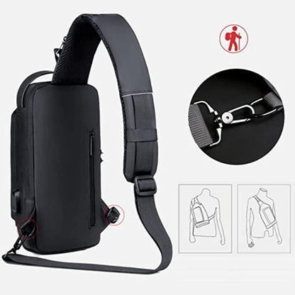 Anti-Theft USB Enabled Luxury Crossbody Sling Bag for Men and Women 🔥