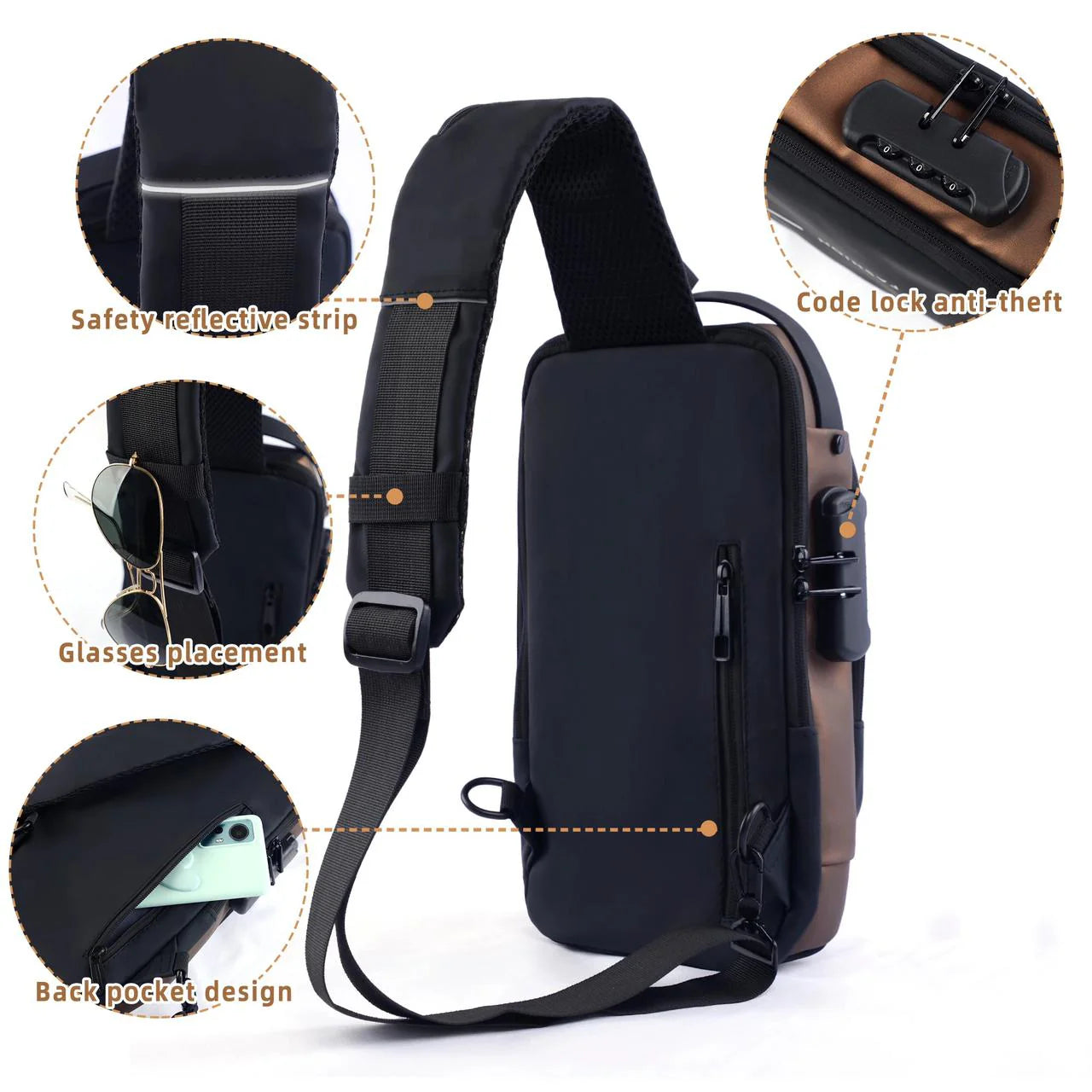Anti-Theft USB Enabled Luxury Crossbody Sling Bag for Men and Women 🔥