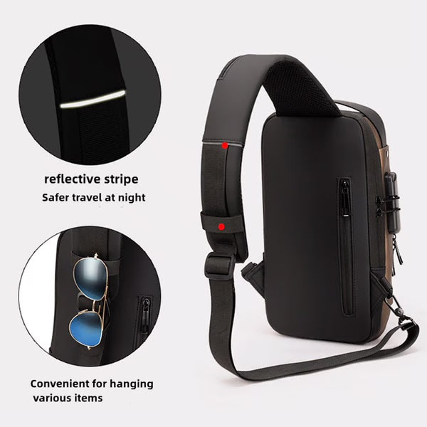 Anti-Theft USB Enabled Luxury Crossbody Sling Bag for Men and Women 🔥